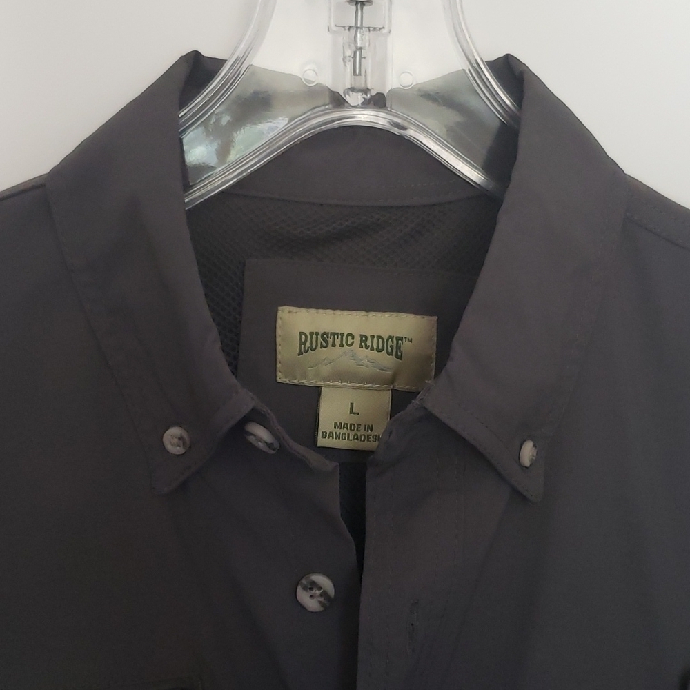 Rustic Ridge mens outdoors button down shirt nylon blend L - Picture 2 of 6